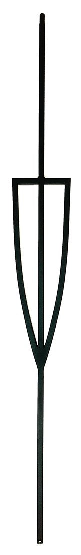 T78 Iron Baluster ⋅ Shield ⋅ 1/2" Square