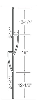 T79 Iron Baluster ⋅ Split Shield ⋅ 1/2" Square