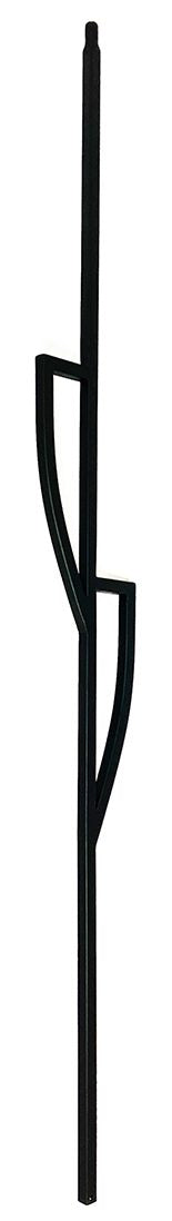 T79 Iron Baluster ⋅ Split Shield ⋅ 1/2" Square