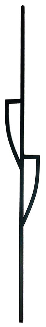 T79 Iron Baluster ⋅ Split Shield ⋅ 1/2" Square