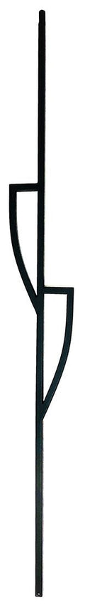 T79 Iron Baluster ⋅ Split Shield ⋅ 1/2" Square