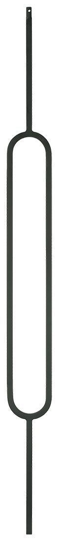 T80 Iron Baluster ⋅ Single Oval ⋅ 1/2" Square