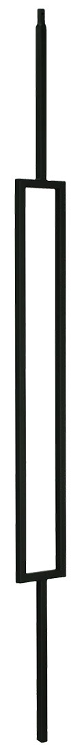 T81 Iron Baluster ⋅ Single Rectangle ⋅ 1/2" Square