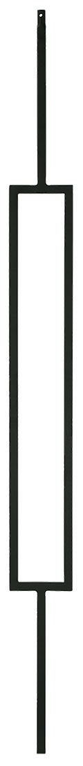 T81 Iron Baluster ⋅ Single Rectangle ⋅ 1/2" Square