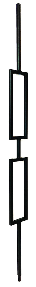 T82 Iron Baluster ⋅ Double Rectangle ⋅ 1/2" Square