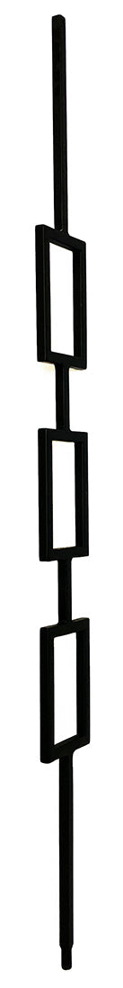 T83 Iron Baluster ⋅ Triple Rectangle ⋅ 1/2" Square
