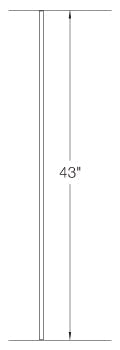 TR01 Iron Baluster ⋅ Plain ⋅ 1/2" Round