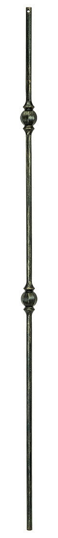 TR23 Iron Baluster ⋅ Double Ball ⋅ 1/2" Round