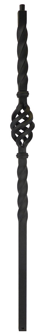 TN04 Iron Newel ⋅ Single Basket ⋅ 1-3/16" Square