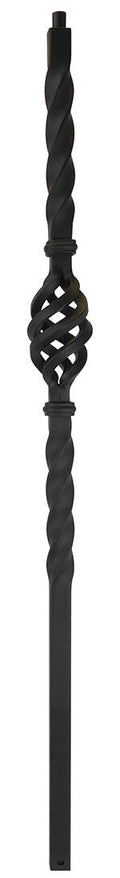 TN04 Iron Newel ⋅ Single Basket ⋅ 1-3/16" Square