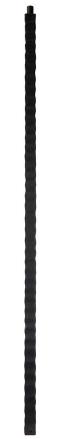TN33 Iron Newel ⋅ Hammered Edge: Plain ⋅ 1-3/16" Square