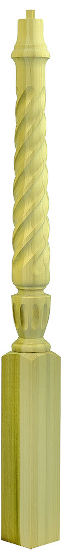 3010 Twist Newels ⋅ Stockbridge ⋅ Acorn & Pin Top ⋅ 3-1/2"