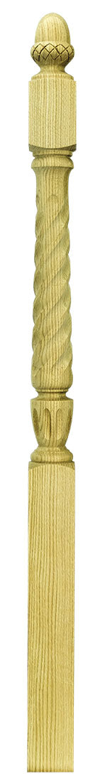 3010 Twist Newels ⋅ Stockbridge ⋅ Acorn & Pin Top ⋅ 3-1/2"