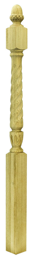 3010 Twist Newels ⋅ Stockbridge ⋅ Acorn & Pin Top ⋅ 3-1/2"