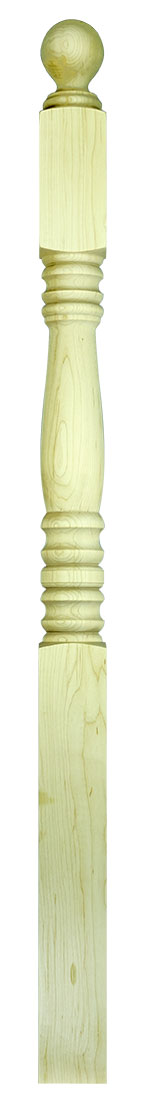 3"x48" Ball Top Square Base Newel (3500BT48)