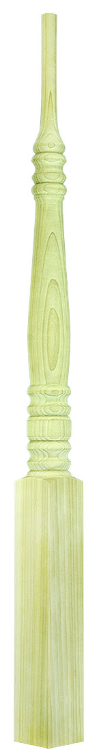3"x43" Dowel Top Square Base Stabilizer Newel (3513PT)
