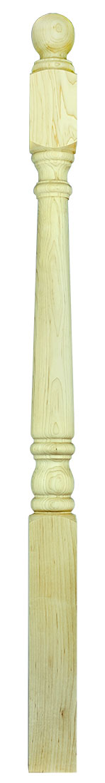 3"x54" Ball Top Square Base Newel (4012BT54)