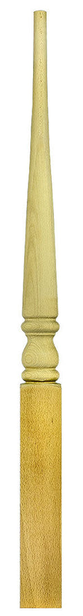 3"x43" Dowel Top Square Base Stabilizer Newel "Short Turning" (4013PTS)
