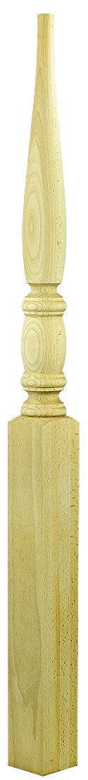 3"x44" Dowel Top Square Base Stabilizer Newel (953PT44)