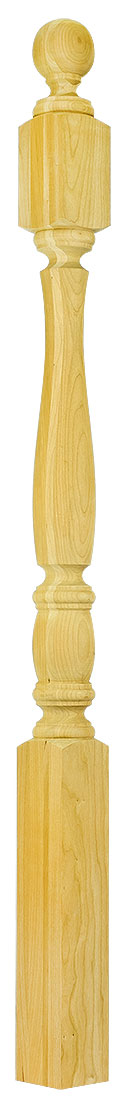 3"x54" Ball Top Square Base Newel (955BT54)