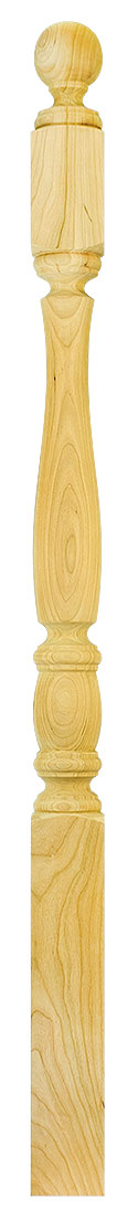 3"x54" Ball Top Square Base Newel (955BT54)