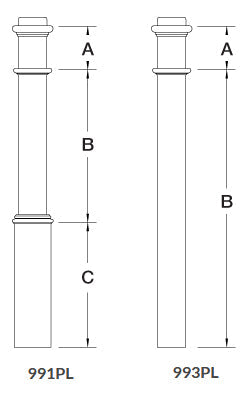 Box Newels ⋅ 991PL ⋅ 6-1/4" ⋅ Plain