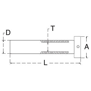 Stealth Receiver For 1/8 Cable #316 Stainless Steel (RECVERSTEALTH)