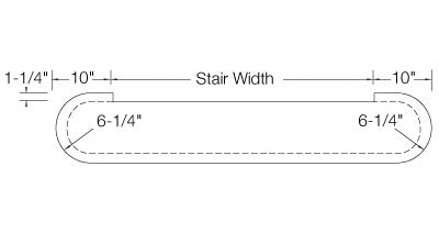 Treads ⋅ Starting Steps ⋅ Bullnose: 2-end ⋅ 8112