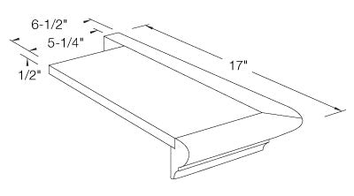 False Mitered Tread Cap LH (8171LH)