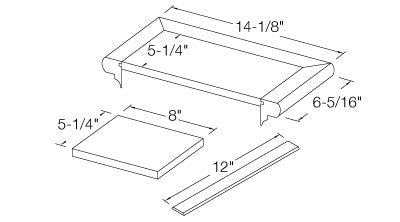 False Universal Mitered Tread Cap LH/RH (8271)