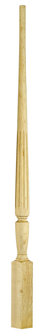 2015 Fluted Wood Baluster ⋅ Stockbridge ⋅ Pin Top ⋅ 1-3/4" Square Base