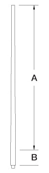 2015 Fluted Wood Baluster ⋅ Stockbridge ⋅ Pin Top ⋅ 1-3/4" Square Base
