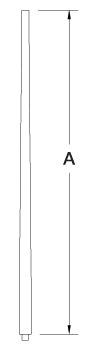 5340 Wood Baluster ⋅ Colonial ⋅ Pin Top ⋅ 1-3/4" Tapered Round Base