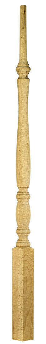 909 Wood Baluster ⋅ Bordeaux ⋅ Pin Top ⋅ 1-3/4" Square Base